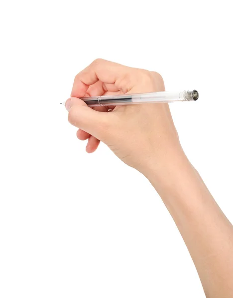 Długopis, pióro w rękę — Zdjęcie stockowe