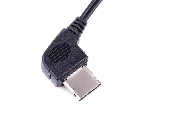 Conector electrónico en el cable — Foto de Stock