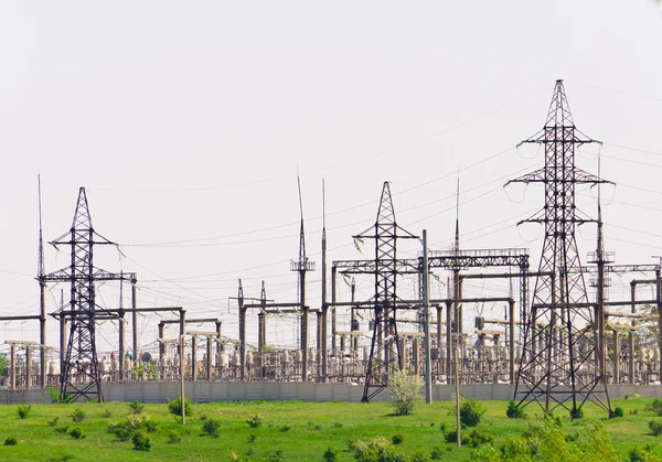 Villamos energia Al-állomás megoszlása Stock Kép