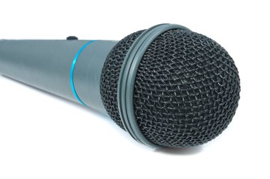 Karaoke mikrofon. Beyaz arka plan üzerinde izole