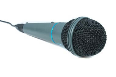 Karaoke mikrofon. Beyaz arka plan üzerinde izole