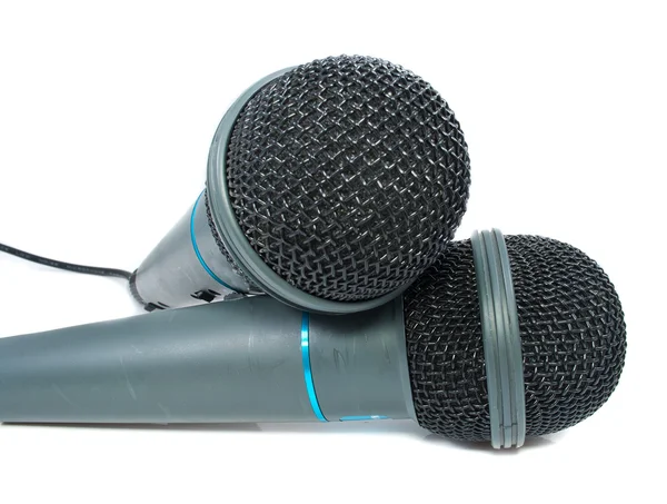 Microfone Karaoke. Isolado sobre fundo branco — Fotografia de Stock