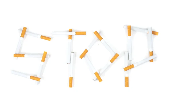 Texten i cigaretter — Stockfoto