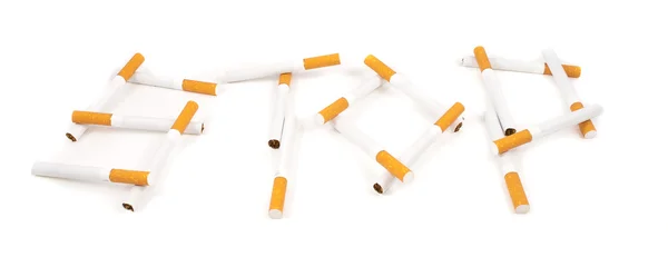 Texten i cigaretter — Stockfoto