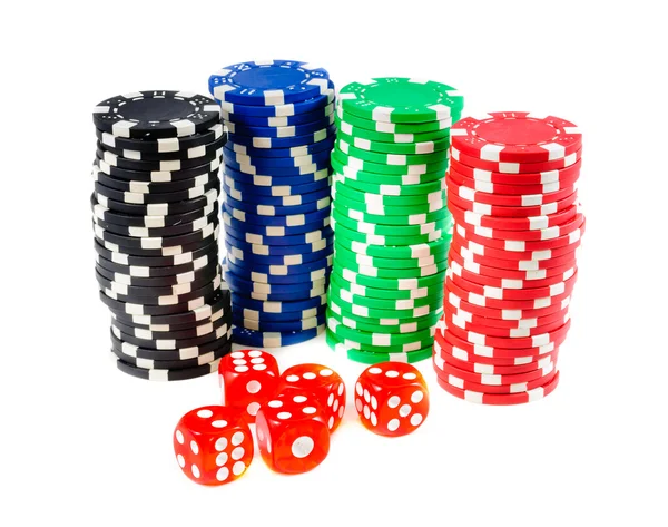 Żetony kasyna. Zdjęcie hazardu — Zdjęcie stockowe