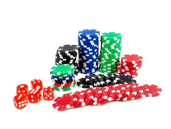 Żetony kasyna. Zdjęcie hazardu — Zdjęcie stockowe