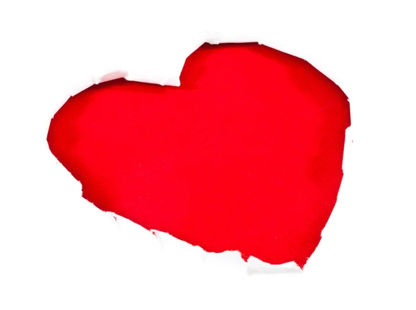 Papier hart, een symbool van de vakantie valentine's dag — Stockfoto
