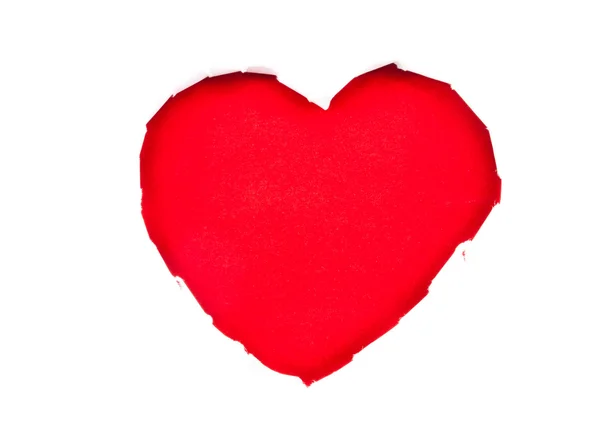 Papierherz, Symbol für den Feiertag Valentinstag — Stockfoto
