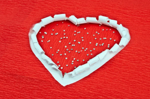 Papírové srdce, symbolem svátek Valentýn — Stock fotografie