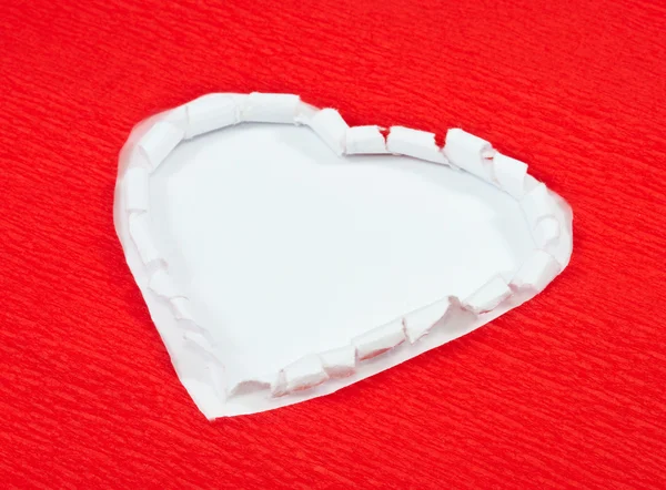Бумажное сердце, символ праздника День Святого Валентина — стоковое фото