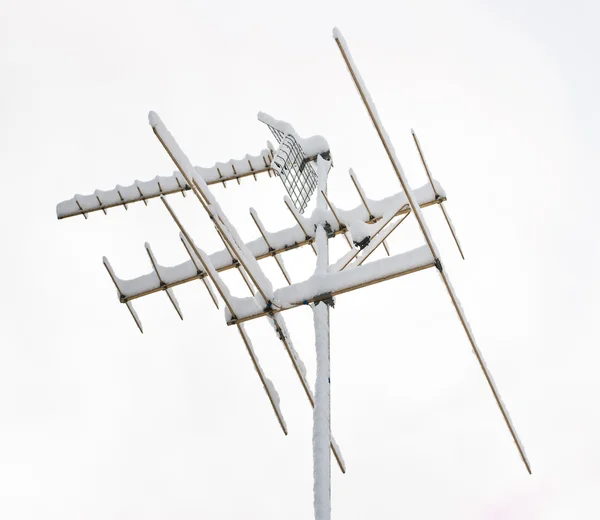 Antenna nella neve — Foto Stock