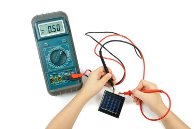 elektronik test cihazı ve güneş pili