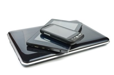 dizüstü bilgisayar, tablet pc ve dokunmatik ekran telefon