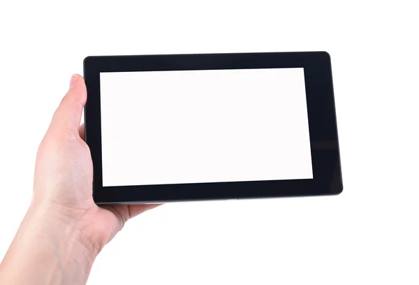 Hand und Tablet-PC — Stockfoto