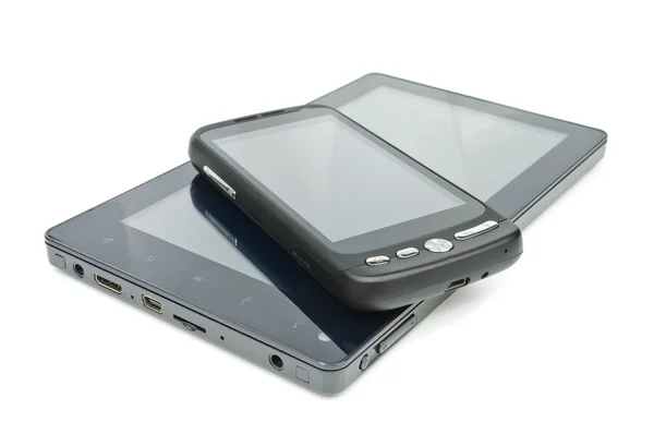 Tablet PC and touch screen phone — Stock Photo, Image