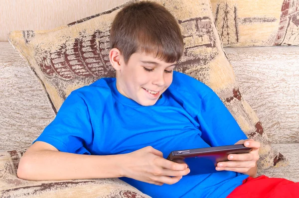 Boy with a Tablet PC — Stock Photo, Image
