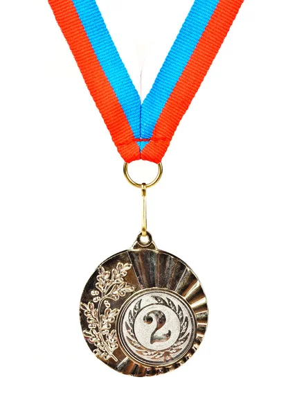 体育奖章。孤立在白色背景上的照片 — 图库照片