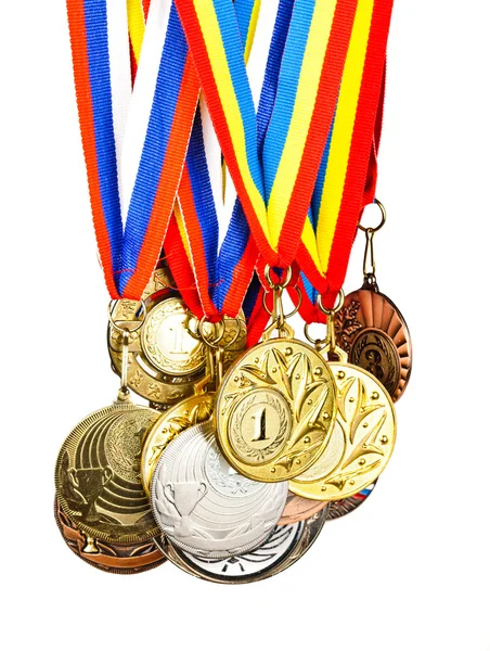 Medalla deportiva. Fotos aisladas sobre fondo blanco —  Fotos de Stock