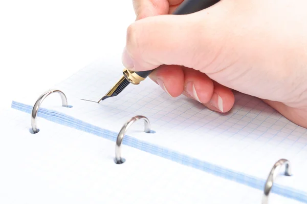 Στυλό μελάνης και ένα σημειωματάριο — Φωτογραφία Αρχείου