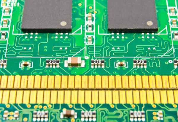 stock image Printed circuit board with radioelements