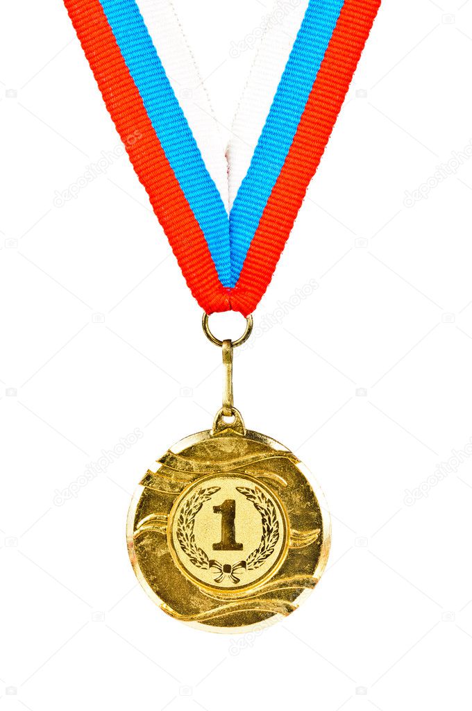 Sports Medal. Photos isolated on white background
