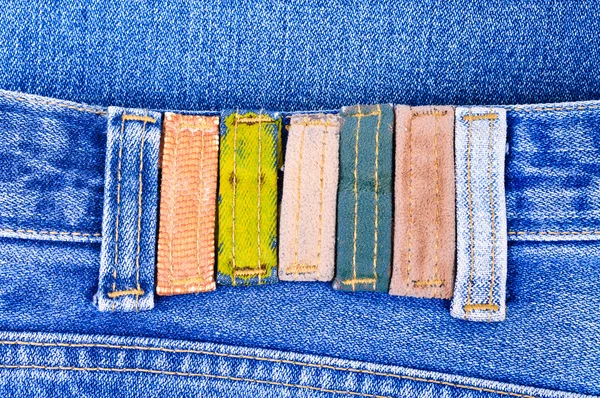 The label on the jeans — Stock Photo, Image