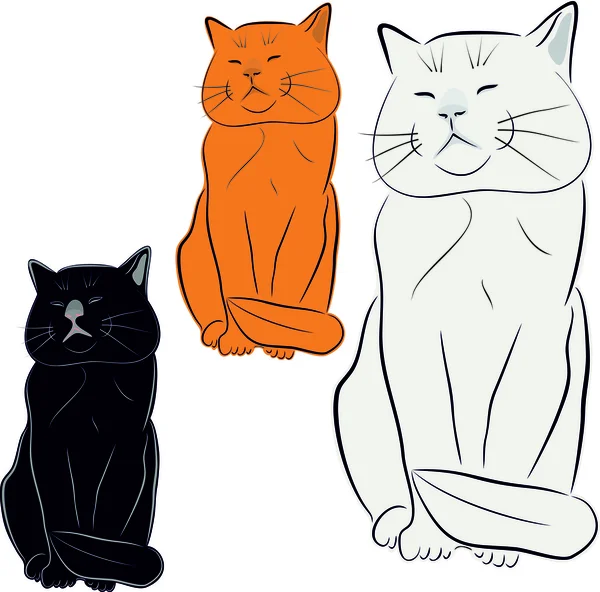 stock vector Cat, pet, vector drawing, illustration,