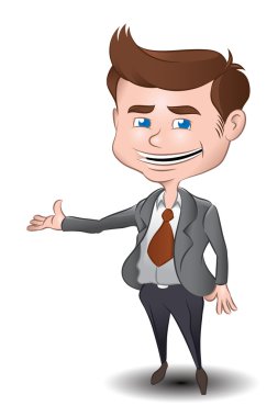 Welcoming Businessman clipart