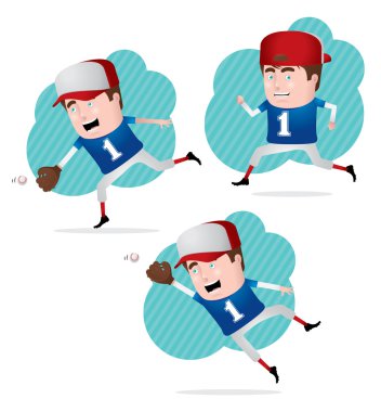 Baseball Player in Action clipart