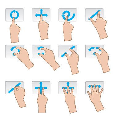 Trackpad Gestures clipart
