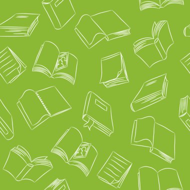 Seamless Doodle Pattern - Books clipart