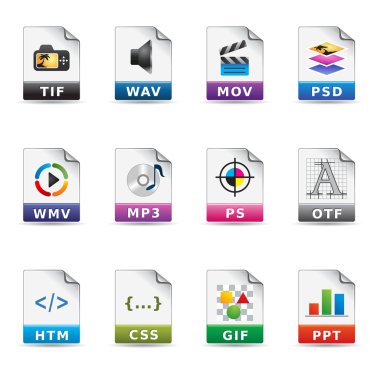 Web Icons - More File Formats clipart