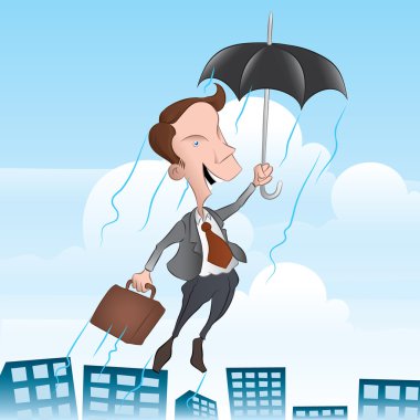 Umbrella Man clipart