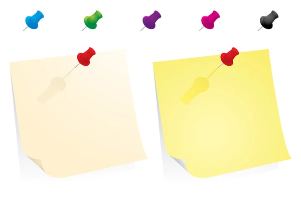 Gult papper med färgglada stift — Stock vektor
