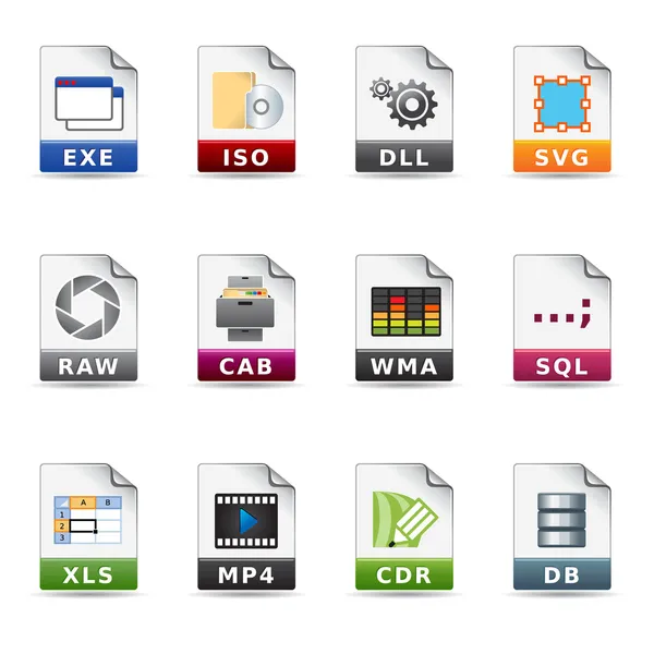 Web Icons - Another File Formats — Stock Vector