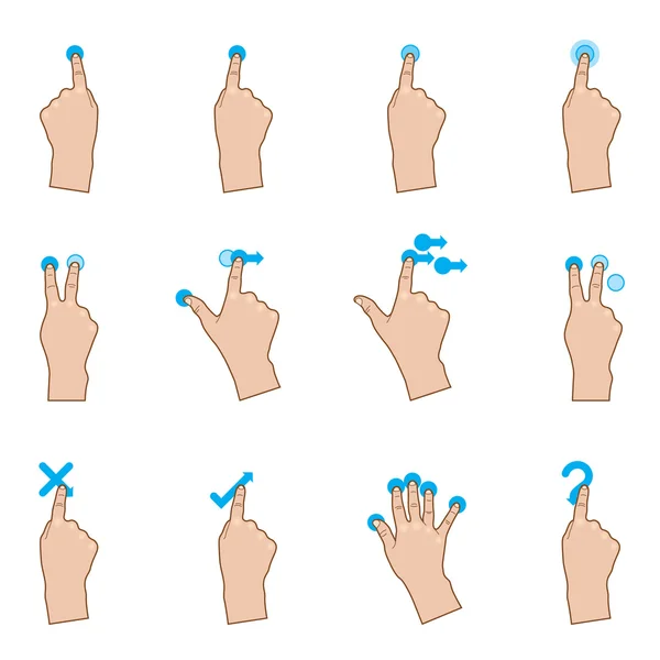 Dotyková podložka gesta — Stockový vektor