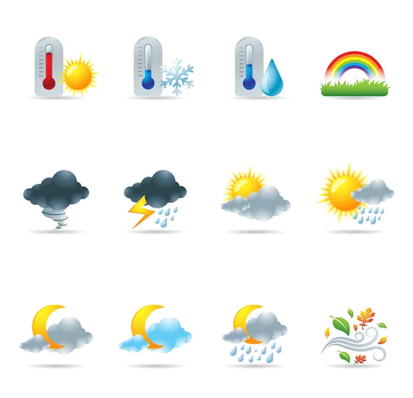 Web-Symbole - mehr Wetter — Stockvektor