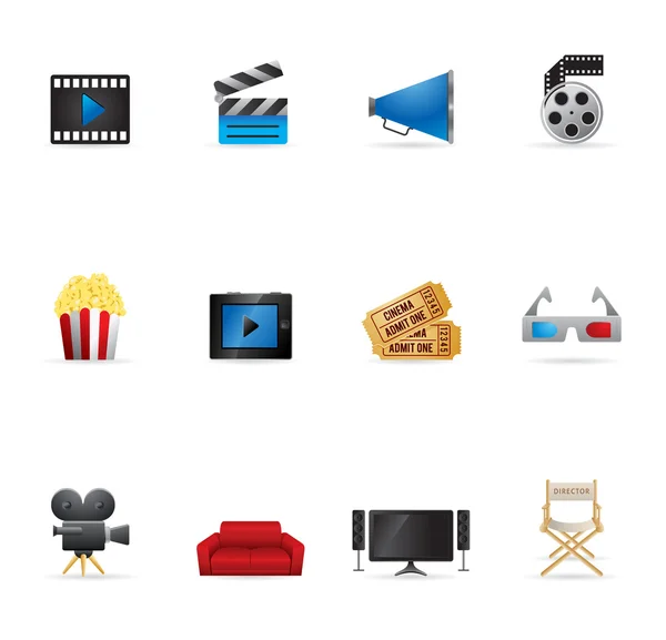 Webové ikony - filmy — Stockový vektor
