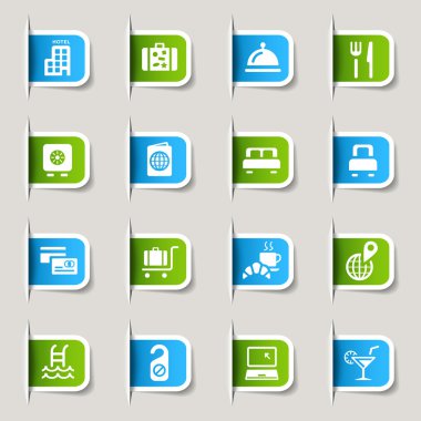 Label - Hotel icons clipart