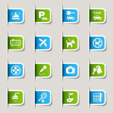 Label - Hotel icons clipart