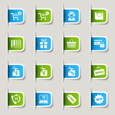 Label - Shopping icons clipart