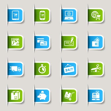 Label - Shopping icons clipart