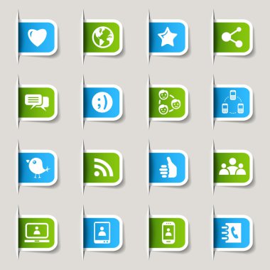 Label - Social media icons clipart