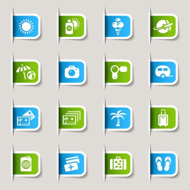 Label - Vacation icons clipart