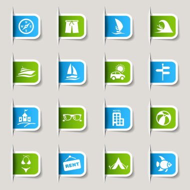 Label - Vacation icons clipart