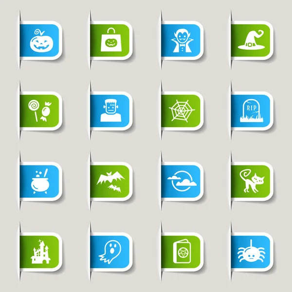 Etiqueta - Iconos de Halloween — Archivo Imágenes Vectoriales