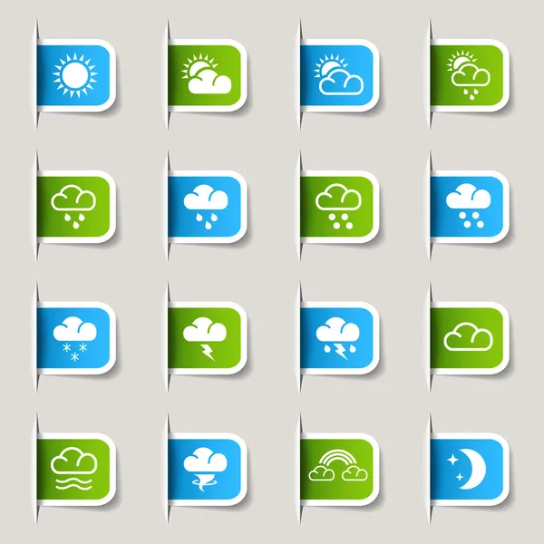 Label - Weather icons — Stock Vector