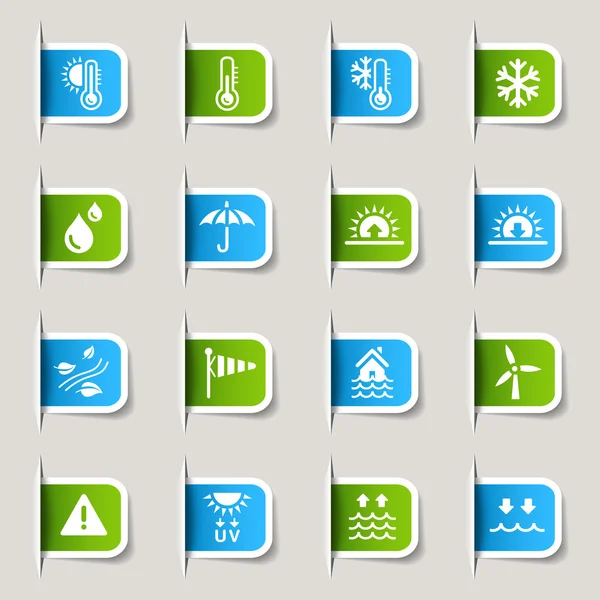 Лейбл - Weather Icons — стоковый вектор