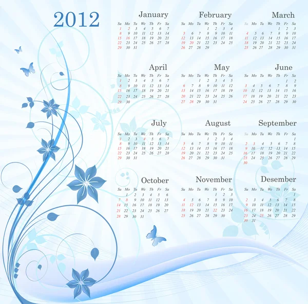 Calendar2012 — стоковый вектор