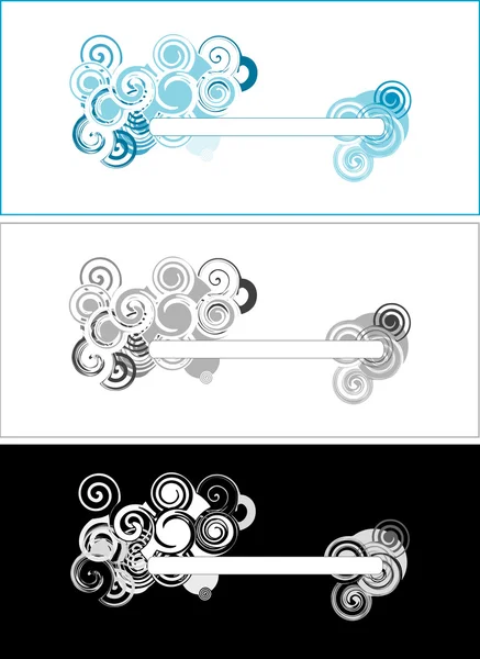 Set of swirly banners — Stock Vector
